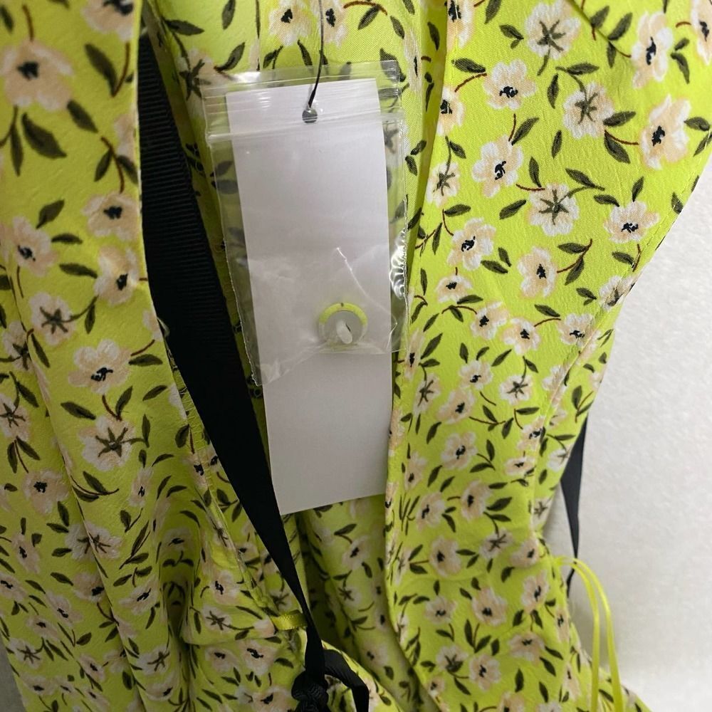 Topshop Sleeveless Floral Square Neck Drop Waist Midi Dress Tie Strap Size 8 - Picture 8 of 14